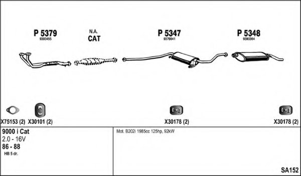 FENNO SA152 Exhaust System